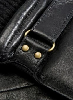 Men's Wool Blend-Lined Leather Gloves With Knitted Cuffs -Dents 5 9018 20black 202 c58a794c d948 4329 b30d 91203bad8362