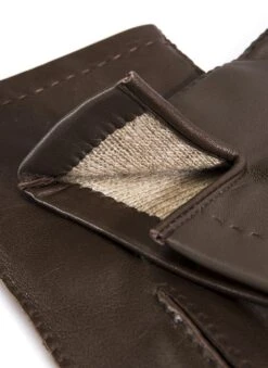 Men's Touchscreen Handsewn Three-Point Cashmere-Lined Leather Gloves -Dents 5 9201 20brown 203