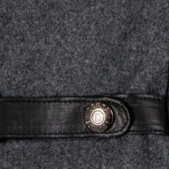 Men’s Touchscreen Lined Flannel And Leather Gloves -Dents 5 9314 Charcoal Black 7