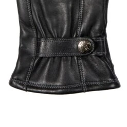 Men’s Touchscreen Lined Leather Gloves With Contrast Stitching -Dents 5 9315 Black 4