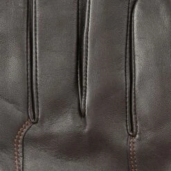 Men’s Touchscreen Lined Leather Gloves With Contrast Stitching -Dents 5 9315 Brown 6
