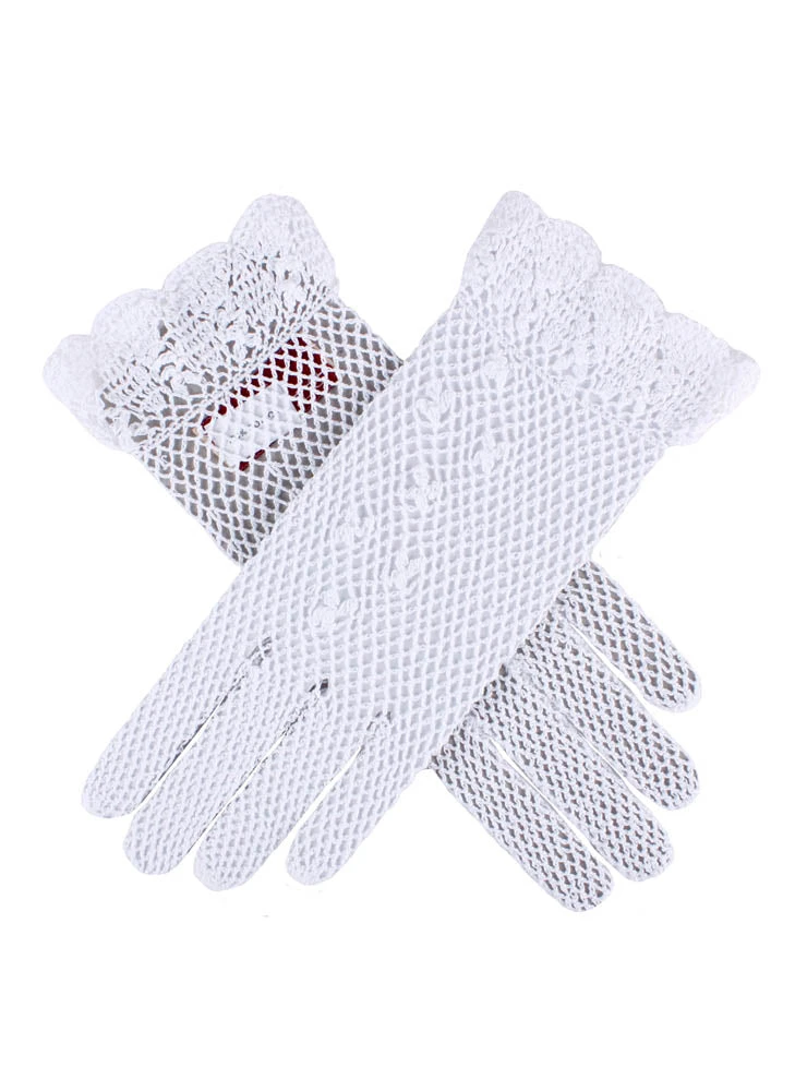 Women's Cotton Crochet Gloves - Image 8