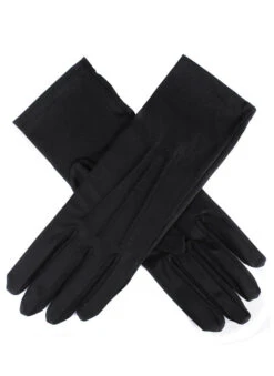 Women's Three-Point Matt Satin Gloves -Dents 6 2119Black