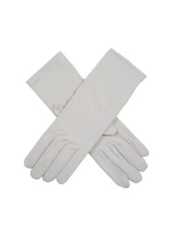 Women's Three-Point Matt Satin Gloves -Dents 6 2119Grey