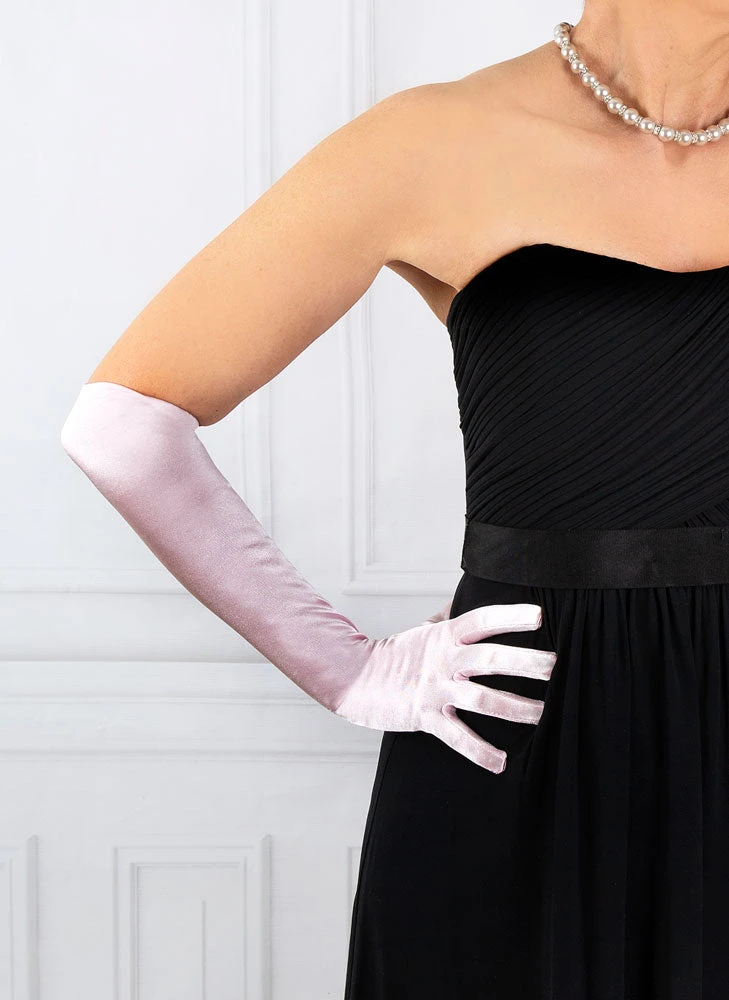 Women's Long Above-Elbow Satin Gloves 5 Women's Long Above-Elbow Satin Gloves - Image 5