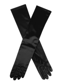 Women's Long Above-Elbow Satin Gloves 21 Women's Long Above-Elbow Satin Gloves -Dents 6 2181Black