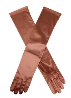 Women's Long Above-Elbow Satin Gloves 27 Women's Long Above-Elbow Satin Gloves -Dents 6 2181Bronze