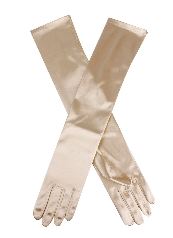 Women's Long Above-Elbow Satin Gloves 1 Women's Long Above-Elbow Satin Gloves