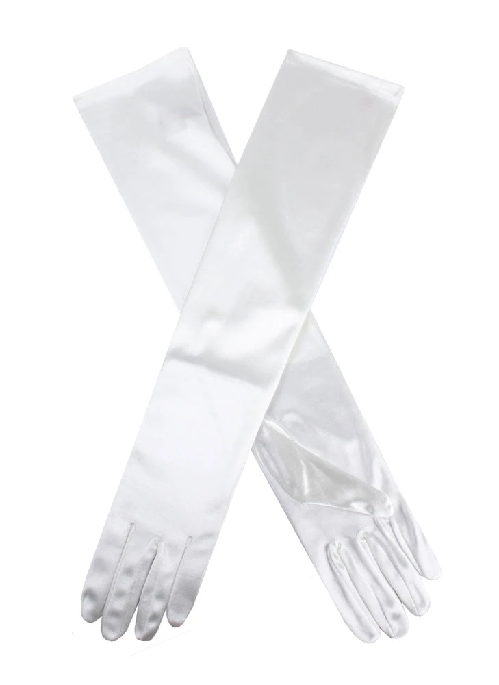 Women's Long Above-Elbow Satin Gloves 8 Women's Long Above-Elbow Satin Gloves - Image 8