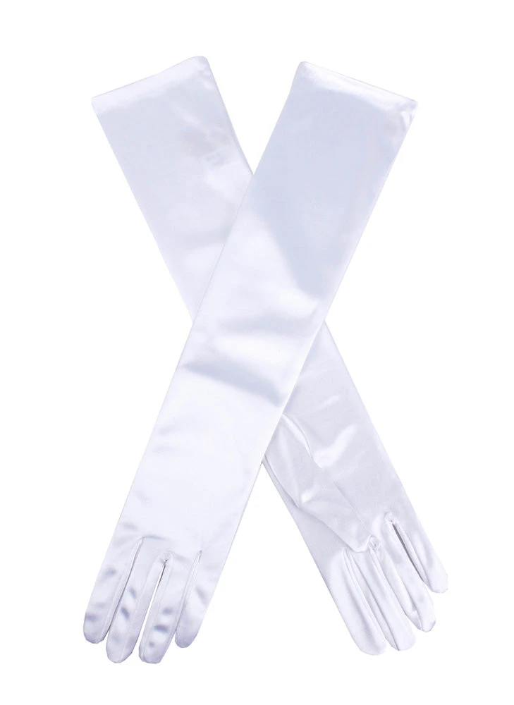 Women's Long Above-Elbow Satin Gloves 14 Women's Long Above-Elbow Satin Gloves - Image 14