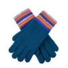 Women’s Knitted Gloves With Neon Striped Cuffs