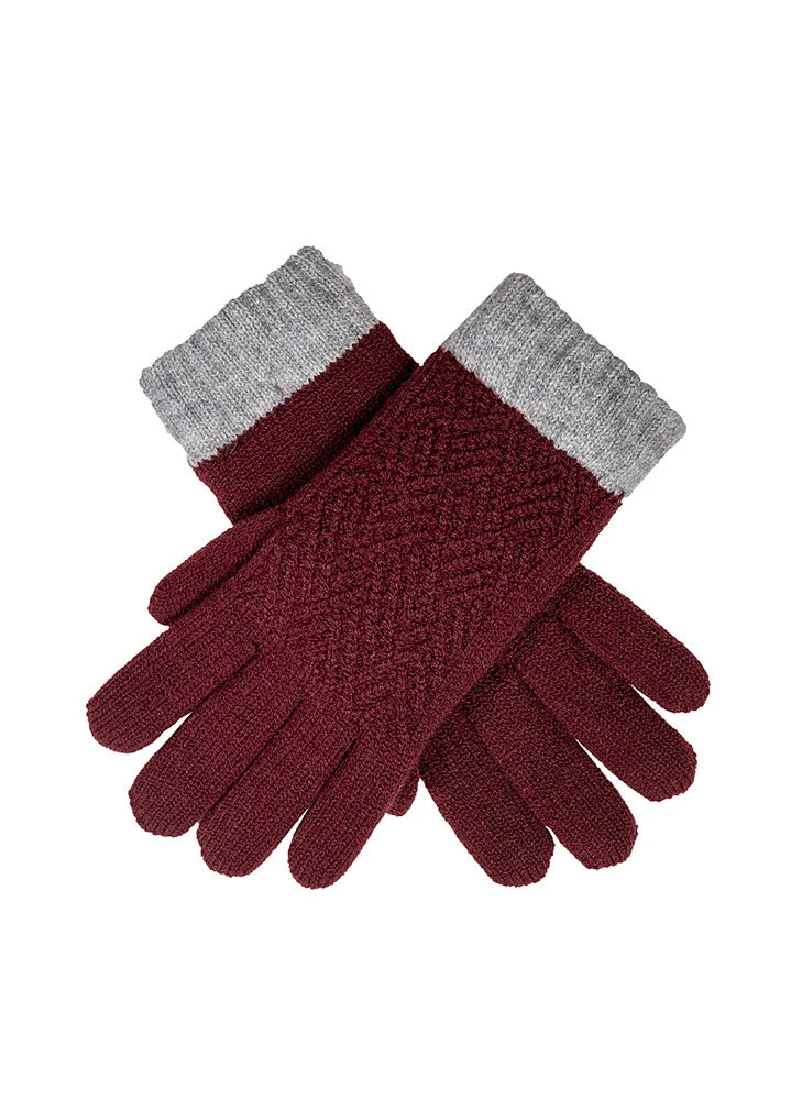 Women’s Patchwork Cable Knit Gloves 3 Women’s Patchwork Cable Knit Gloves - Image 3
