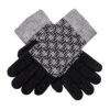 Women’s Jacquard Knitted Gloves With Hash Symbol Pattern