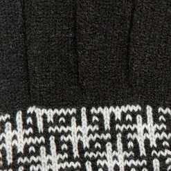 Women’s Jacquard Knitted Gloves With Hash Symbol Pattern -Dents 6 3275 Black Dove Grey 6