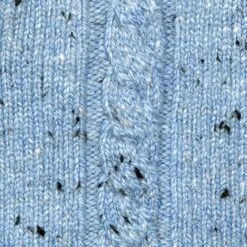 Women’s Cable Knit Gloves With Marl Yarn -Dents 6 3278 Corn Blue 7