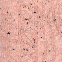 Women’s Cable Knit Gloves With Marl Yarn -Dents 6 3278 Powder Pink 7