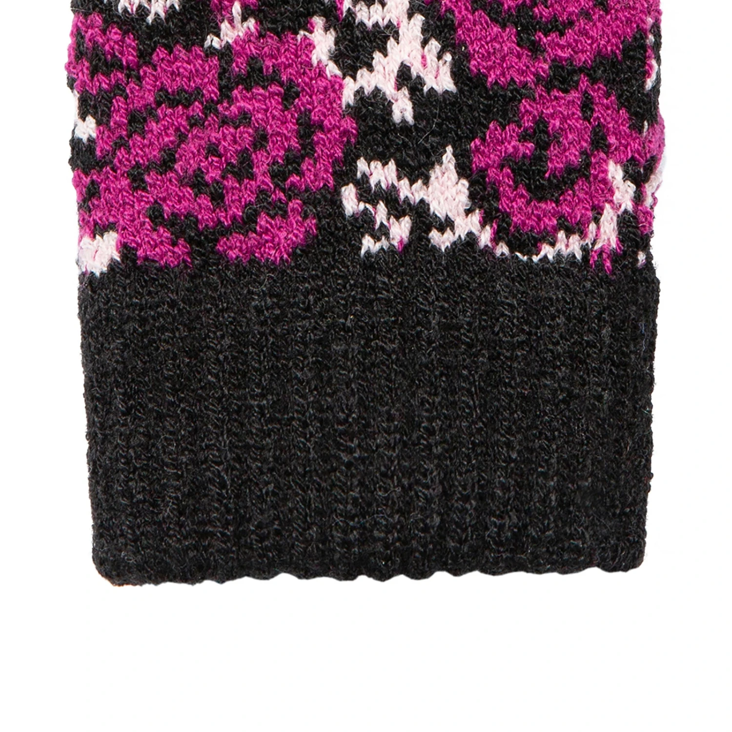 Women’s Jacquard Knitted Gloves With Rose Pattern - Image 16
