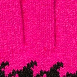 Women’s Jacquard Knitted Gloves With Dogtooth Pattern -Dents 6 3282 Fuchsia Black 6