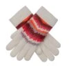Women’s Jacquard Knitted Gloves With Contrasting Stripes