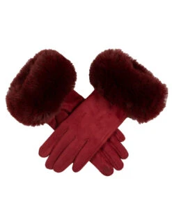 Women's Touchscreen Velour-Lined Faux Suede Gloves With Faux Fur Cuffs 22 Women's Touchscreen Velour-Lined Faux Suede Gloves With Faux Fur Cuffs -Dents 6 4264 Claret 0a9870ca 05e2 4a22 8631 50bcdcdc5613