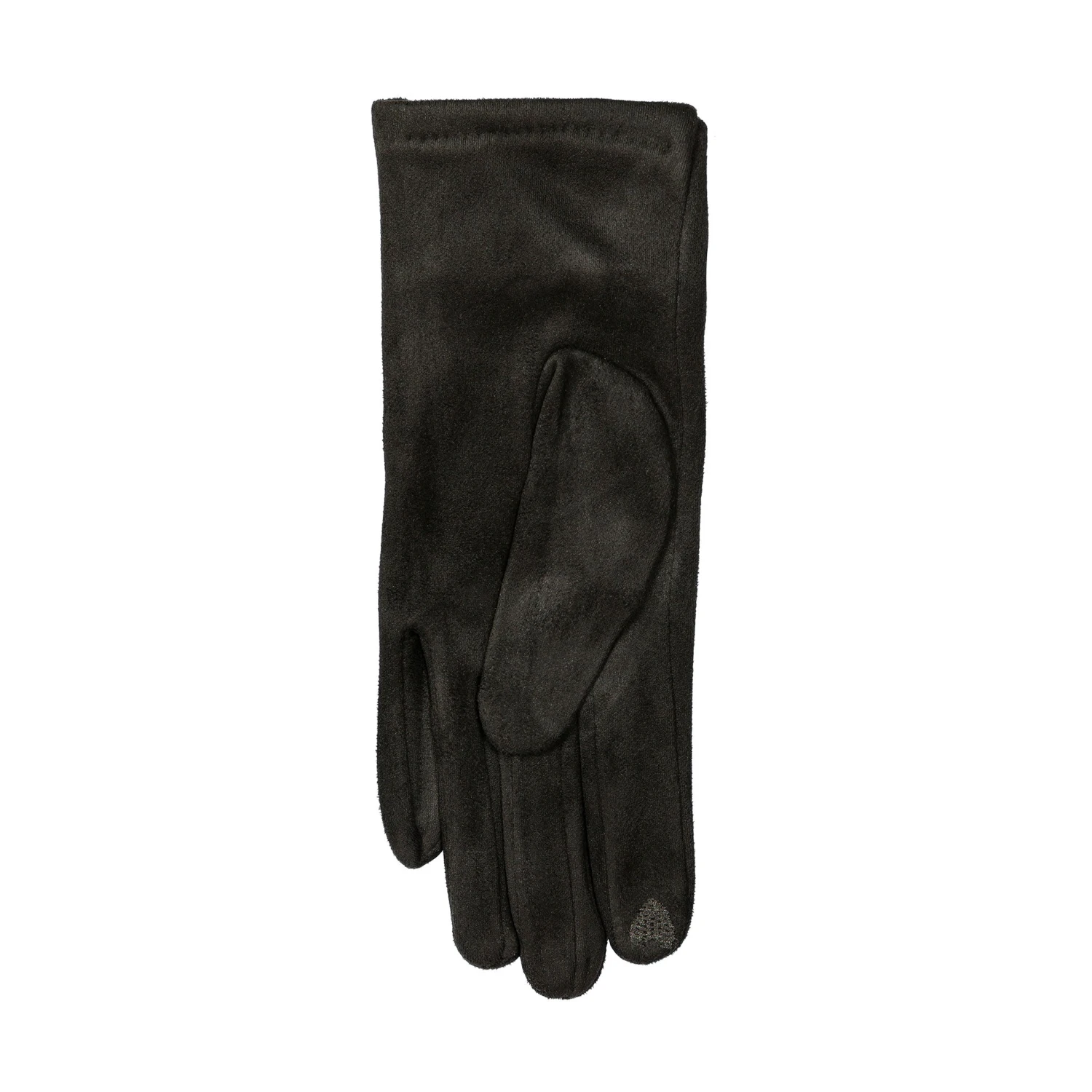 Women’s Touchscreen Velour-Lined Faux Suede Gloves With Contrast Trim And Bow - Image 15