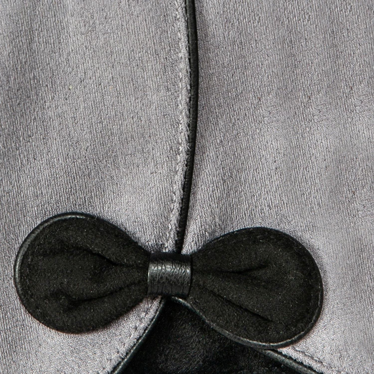 Women’s Touchscreen Velour-Lined Faux Suede Gloves With Contrast Trim And Bow - Image 8