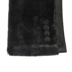 Women’s Touchscreen Velour-Lined Faux Fur And Faux Suede Gloves -Dents 6 4279 Black 4