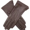 Women's Three-Point Lined Imitation Peccary Leather Gloves