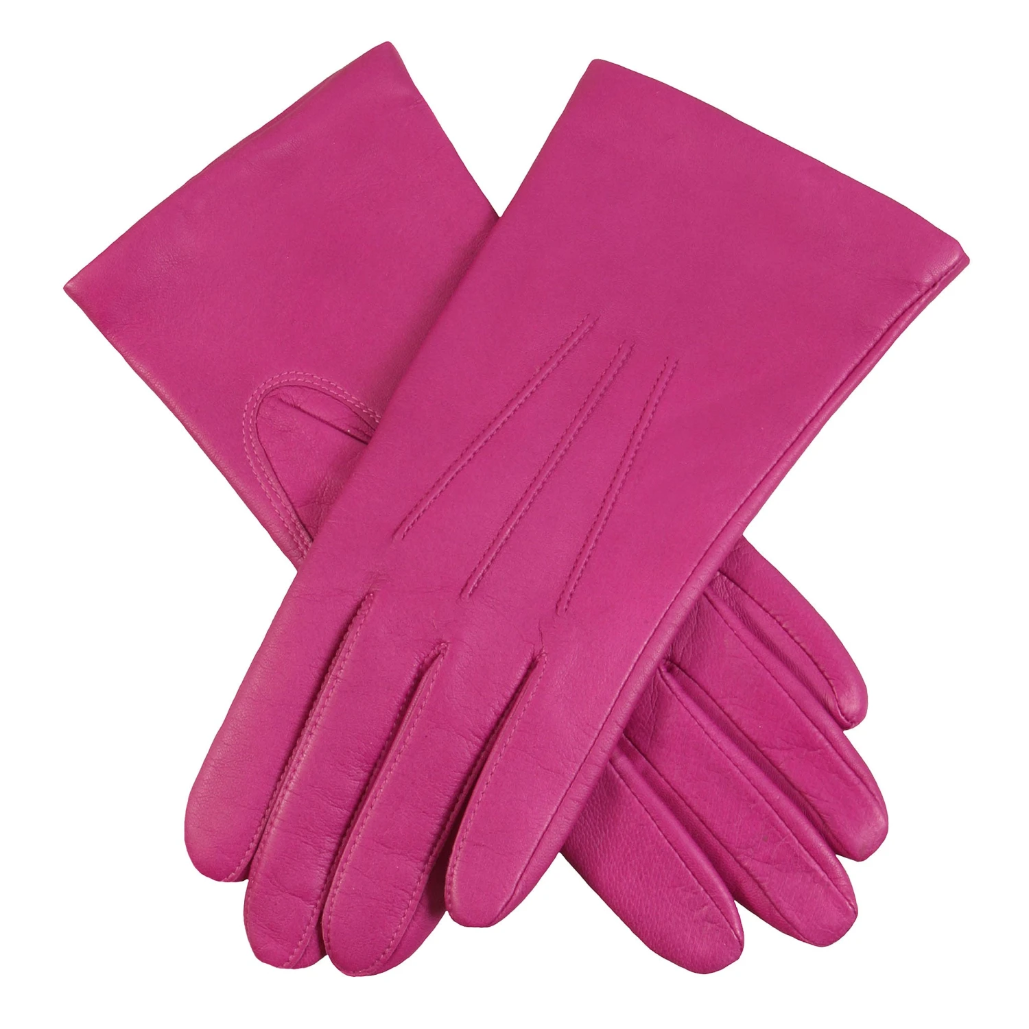 Women's Three-Point Lined Leather Gloves - Image 16