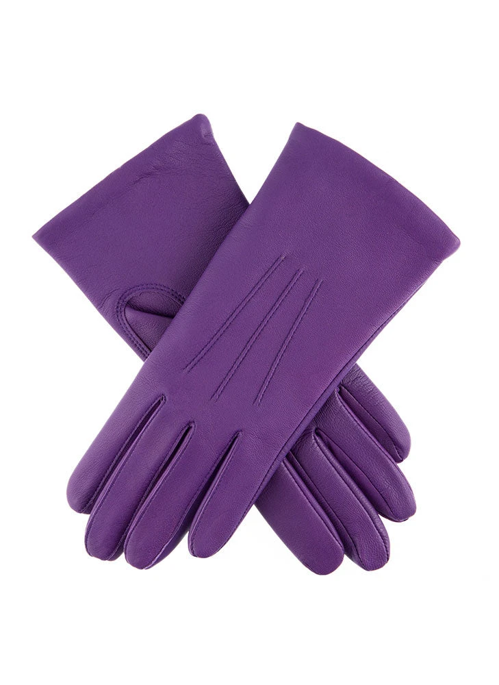 Women's Three-Point Lined Leather Gloves - Image 7