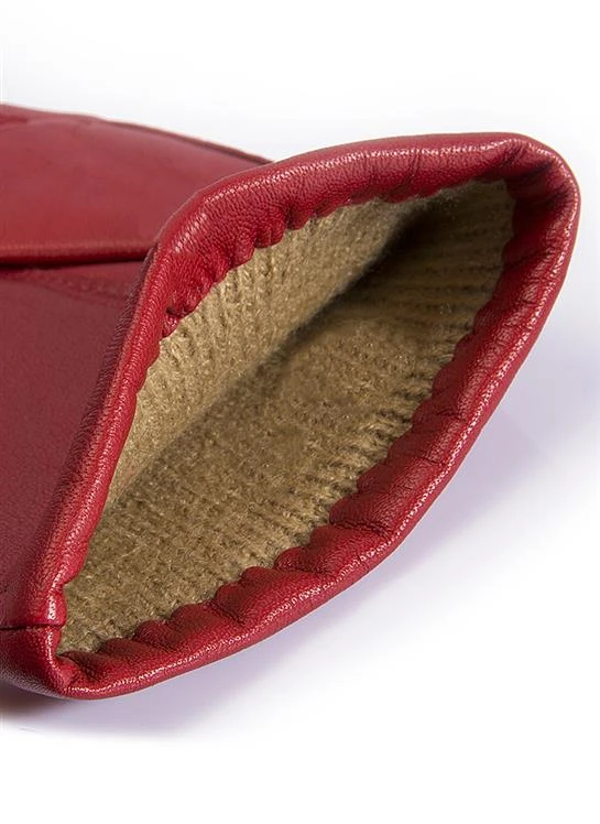 Women's Three-Point Lined Leather Gloves - Image 6