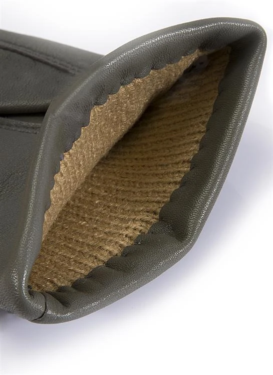 Women's Three-Point Lined Leather Gloves - Image 15