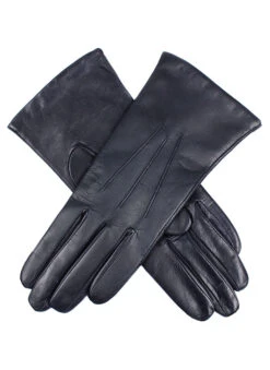 Women’s Touchscreen Three-Point Cashmere-Lined Leather Gloves -Dents 7 1127 Navy 4814ad78 e363 4462 ace1 e7abecc6de0a