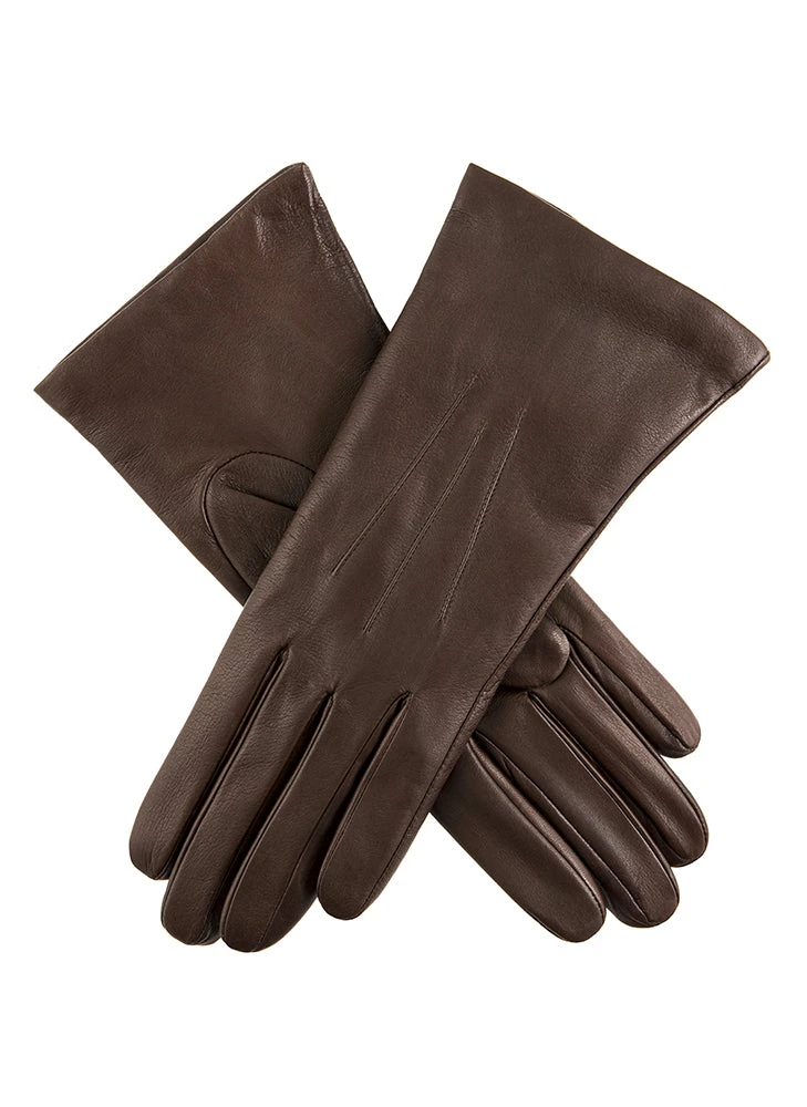 Women's Three-Point Cashmere-Lined Leather Gloves 7 Women's Three-Point Cashmere-Lined Leather Gloves - Image 7