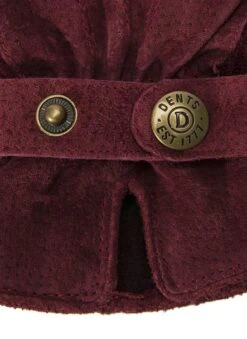 Women's Three-Point Fleece-Lined Suede Gloves -Dents 7 1171 20claret 201 a1cf2ea4 0b93 413d a550 da007fd8d104