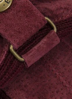 Women's Three-Point Fleece-Lined Suede Gloves -Dents 7 1171 20claret 202 3b59c827 9024 412e 962b 20a84b4db79d
