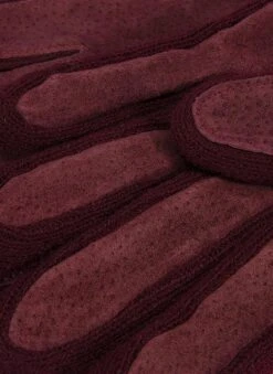 Women's Three-Point Fleece-Lined Suede Gloves -Dents 7 1171 20claret 203 31f71eeb d731 441c 9830 78195663aed8