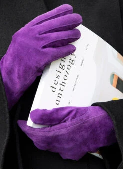 Women's Lined Suede Gloves 31 Women's Lined Suede Gloves -Dents 7 2317 amethyst