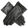 Women’s Touchscreen Lined Leather Gloves With Bow
