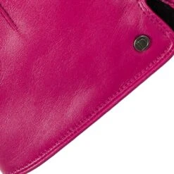 Women’s Touchscreen Single-Point Faux Fur-Lined Leather Gloves -Dents 7 2461 Fuchsia 9