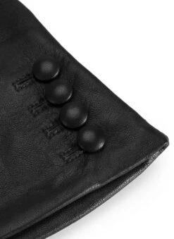 Women's Touchscreen Three-Point Silk-Lined Leather Gloves With Buttons -Dents 7 5000 20black 201 9cbcfe34 0aa5 4786 9028 19f9e80276c3
