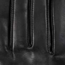 Women’s Wool-Lined Leather Gloves With Quilted Cuffs And Bow -Dents 7 5021 Black Charcoal 6