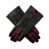 Women’s Single-Point Lined Leather Gloves With Colour Contrast Details