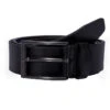 Men's Lined Leather Belt With Gunmetal Buckle
