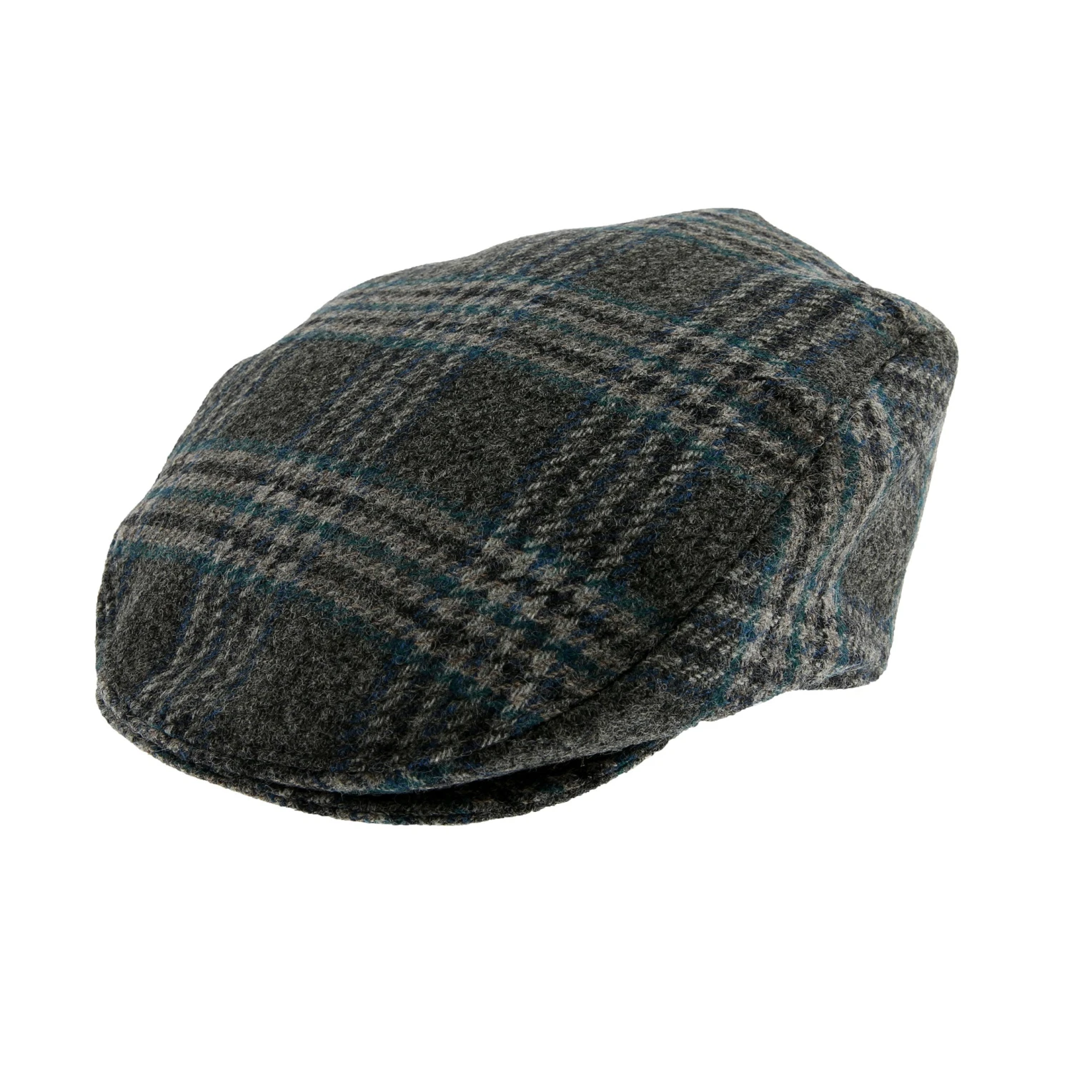 Men's Abraham Moon Check Tweed Flat Cap - Image 4