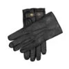 Men's Three-Point Cashmere-Lined Deerskin Leather Gloves With Contrast Side Walls