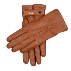 Men's Heritage Handsewn Three-Point Cashmere-Lined Deerskin Leather Gloves -Dents mens heritage cashmere lined deerskin gloves HAVANA 1