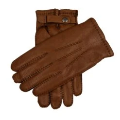 Men's Heritage Handsewn Three-Point Cashmere-Lined Deerskin Leather Gloves -Dents mens heritage cashmere lined deerskin gloves TOBACCO 1