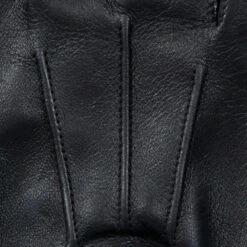 Men’s Three-Point Leather Driving Gloves With Wristwatch Cut-out -Dents mens leather watch gloves black three points