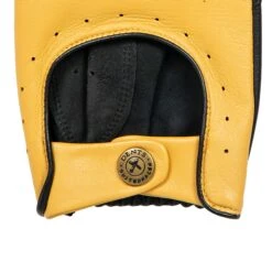 Men's The Suited Racer Touchscreen Leather Driving Gloves -Dents mens the suited racer leather driving gloves cork black cuff